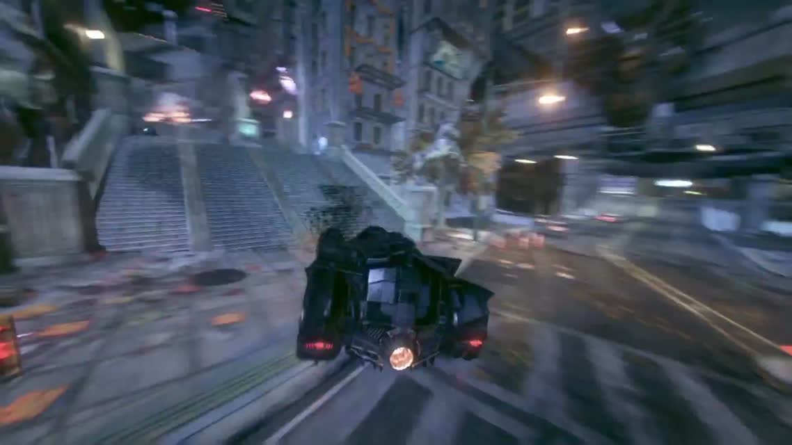 Official Batman Arkham Knight -- Batmobile Battle Mode Gameplay footage  E3 2014  PS4