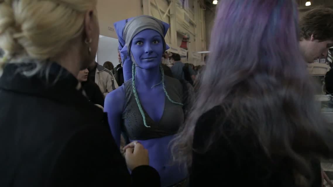 Comic Con 2014 Девушка-джедай Aayla Secura в обычной жизни