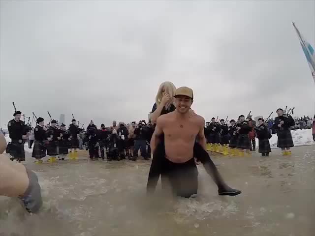 Lady Gaga Chicago Polar Plunge 2015 for Special Olympics Chicago