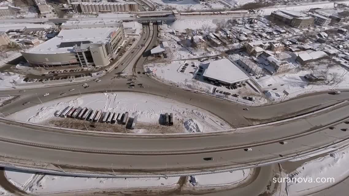 Зима 2015. Новосибирск с квадрокоптера.