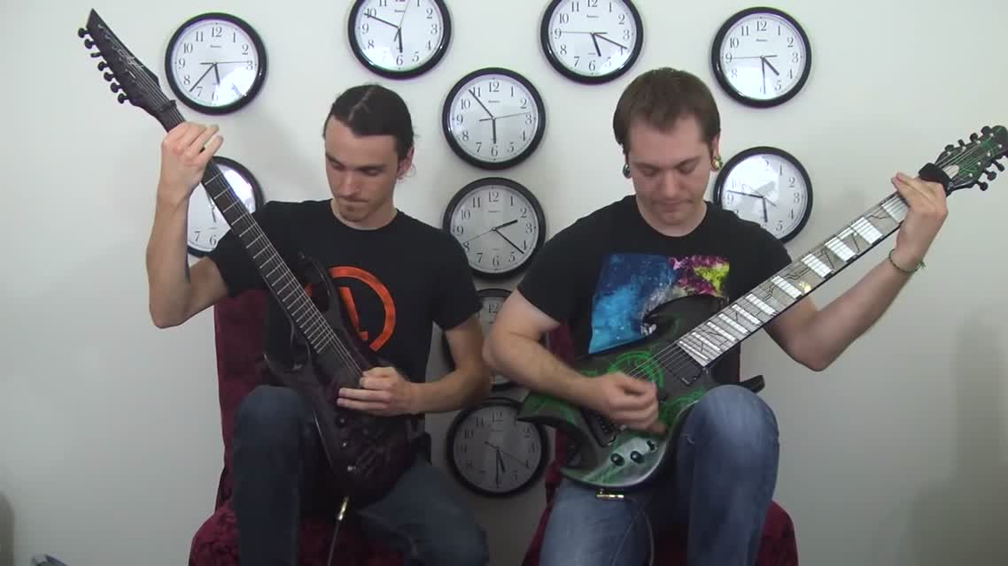 Rings of Saturn Godless Times Lucas Mann & Miles Dimitri Baker LIVE Guitar Playthrough