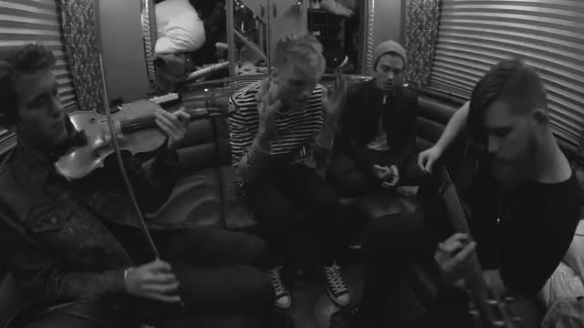 Machine Gun Kelly and Leroy Sanchez perform 'Gone' acoustic on the tour bus