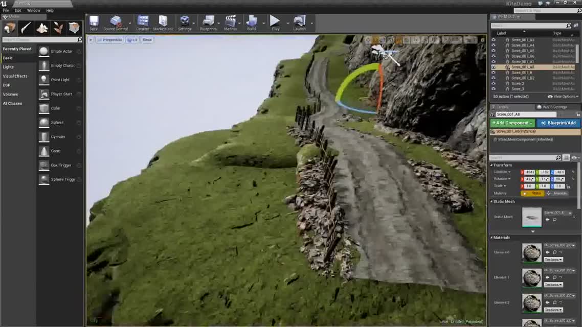 Speed Level Design - Mountain Road - Unreal Engine 4