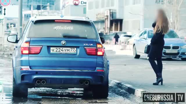 Дерзкие богатые кавказцы VS Вежливые бедные русские - BMW X5M VS Spark