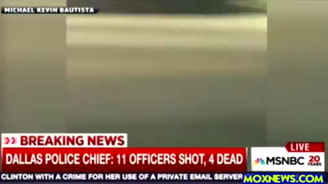 Video Shows Cops Pinned Down By Rapid Fire Gun Shots In Dallas Texas