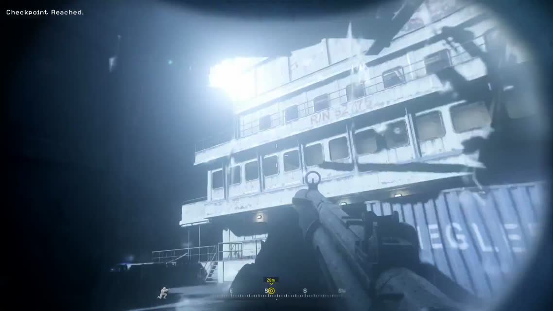 Геймплей миссии на корабле Call of Duty Modern Warfare Remastered