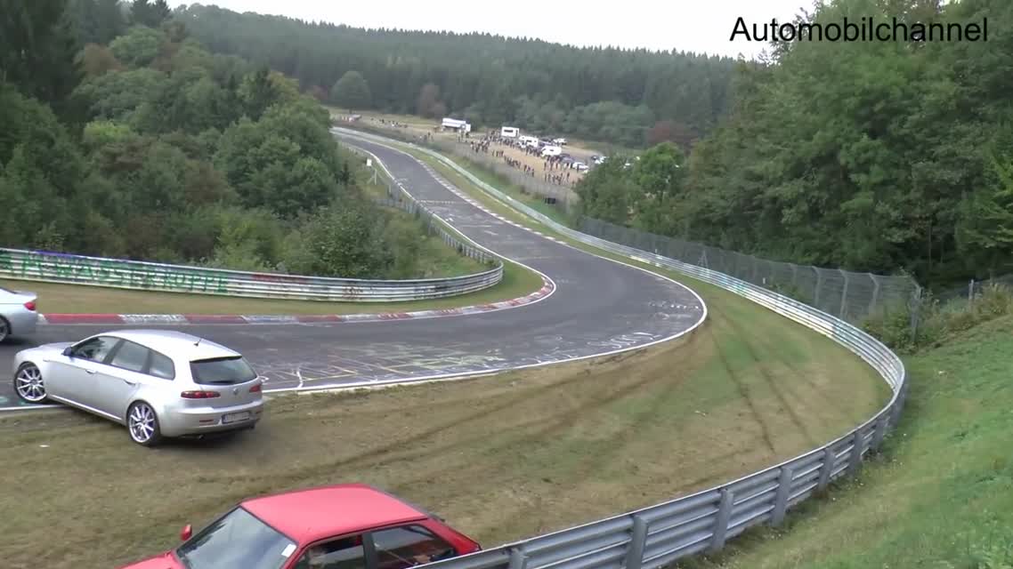 Nurburgring HARD CRASHES & CHAOS due to Oil water Spill 18 09 2016 Nordschleife